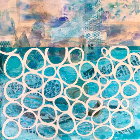 Und am Ende wird das Meer in der Erinnerung blau sein I - Collage, 2019