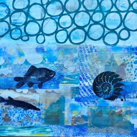 Und am Ende wird das Meer in der Erinnerung blau sein II - Collage, 2019